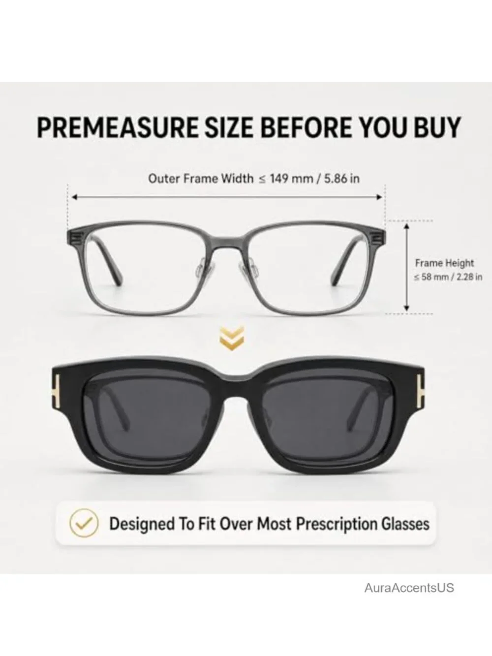 2-Pack Polarized Over-Glasses Sunglasses Oversized Fit Over Frames